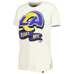 Los Angeles Rams New Era Women's Chrome Sideline T-Shirt - Cream - NFL