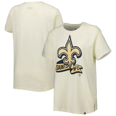 New Orleans Saints New Era Women's Chrome Sideline T-Shirt - Cream - NFL