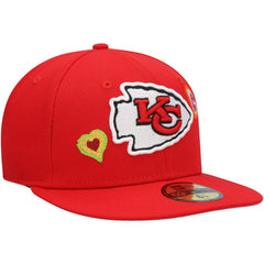 Kansas City Chiefs New Era Chain Stitch Heart 59FIFTY Fitted Hat - Red - NFL