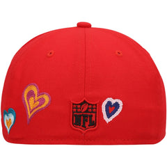 Kansas City Chiefs New Era Chain Stitch Heart 59FIFTY Fitted Hat - Red - NFL