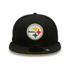 Pittsburgh Steelers New Era Super Bowl XL Citrus Pop 59FIFTY Fitted Hat - Black - NFL