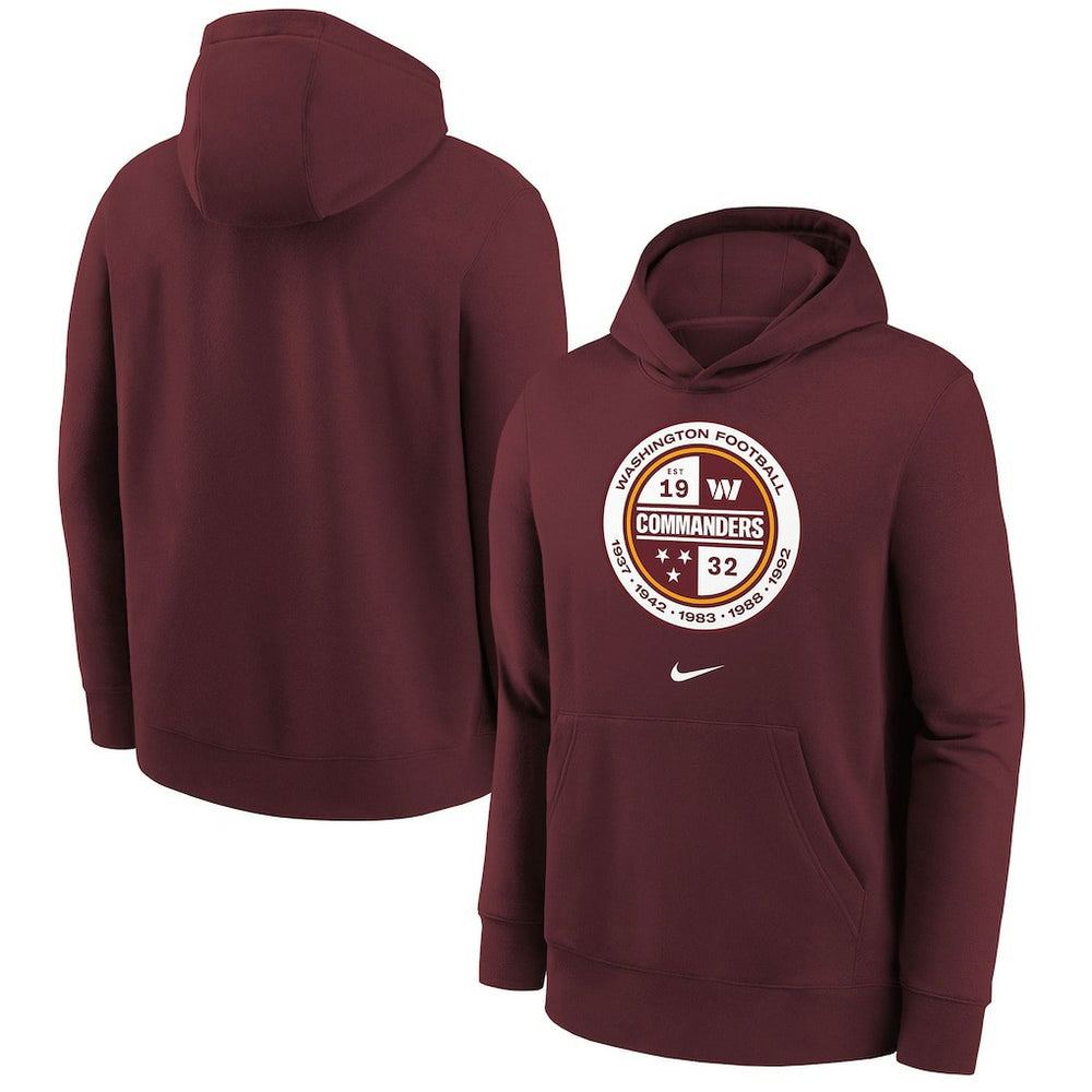 Washington Commanders Youth Alternate Logo Pullover Hoodie - Burgundy - Nike
