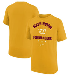 Washington Commanders Youth Team Athletic Performance T-Shirt - Gold - Nike