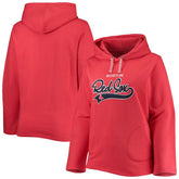 Boston Red Sox Soft as a Grape Women's Plus Size Side Split Pullover Hoodie Outlet
