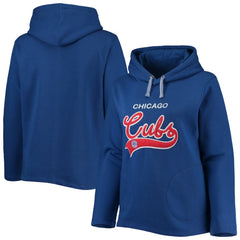 Chicago Cubs Soft as a Grape Women's Plus Size Side Split Pullover Hoodie Sale