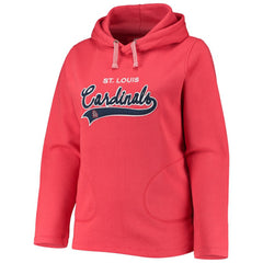 St. Louis Cardinals Soft as a Grape Women's Plus Size Side Split Pullover Hoodie Outlet
