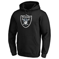 Las Vegas Raiders Primary Logo Fitted Pullover Hoodie - Black - NFL