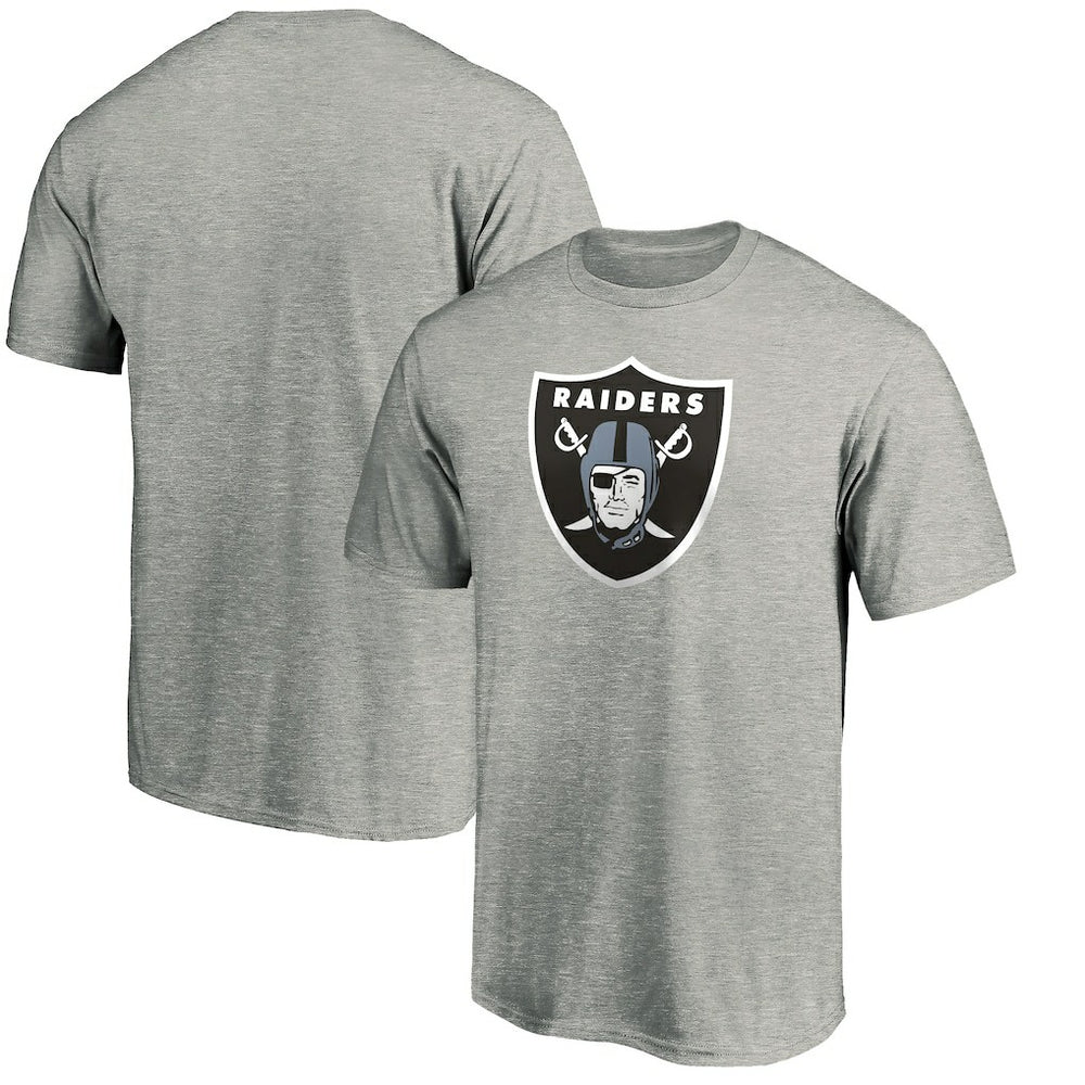 Las Vegas Raiders Primary Logo T-Shirt - Heather Gray - Fanatics