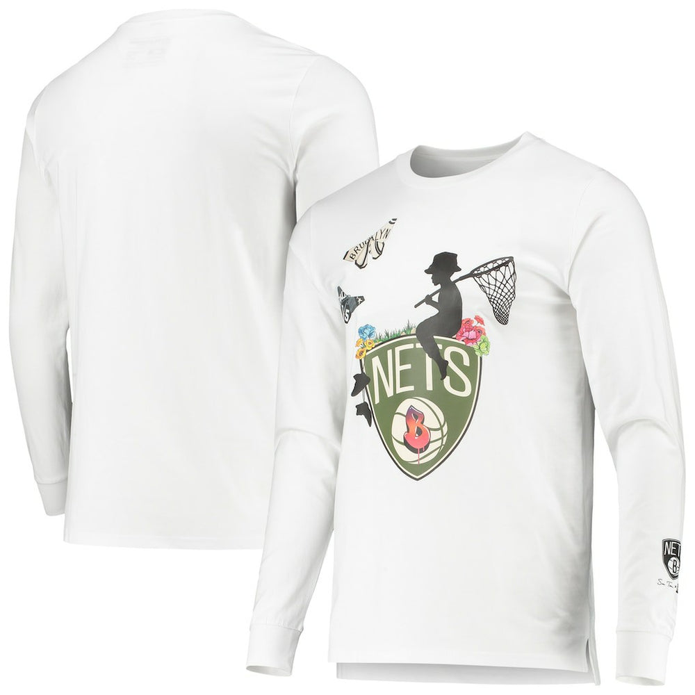 Brooklyn Nets Sue Tsai Long Sleeve T-Shirt White