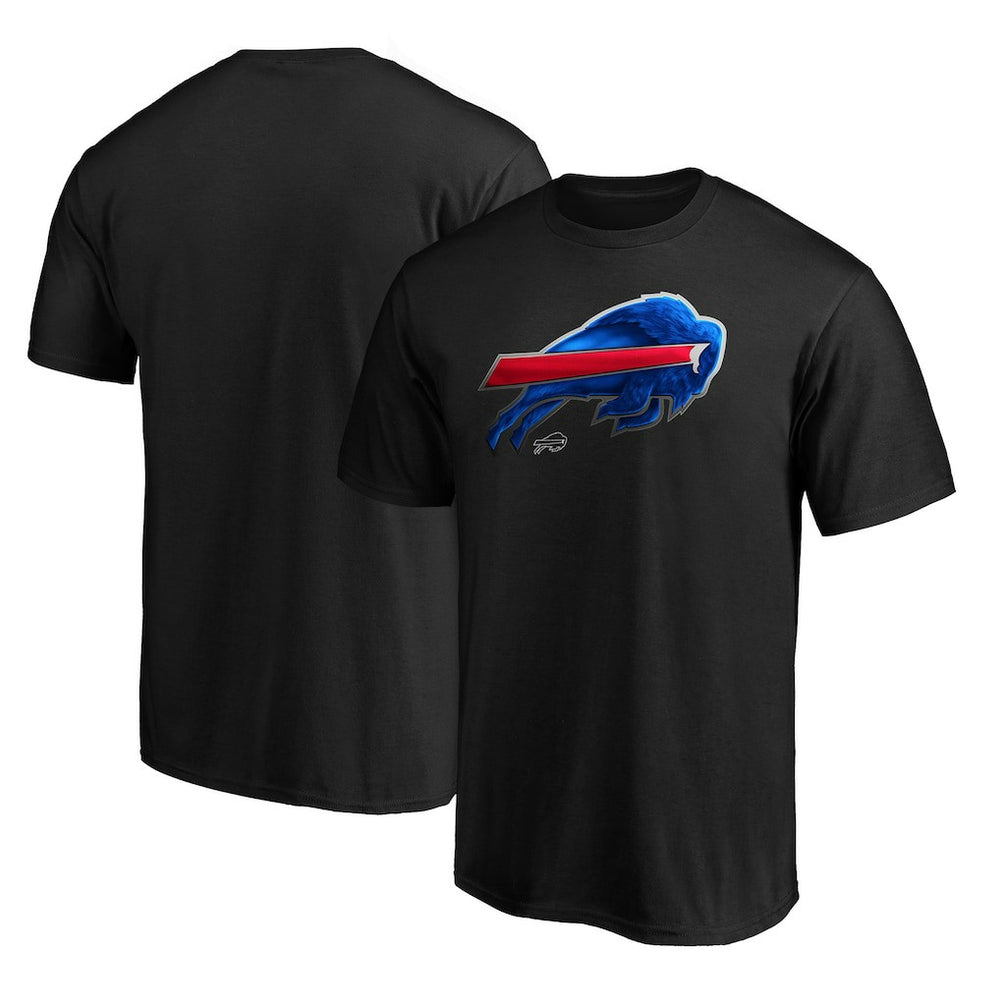 Buffalo Bills Midnight Mascot Team Logo T-Shirt - Black - NFL