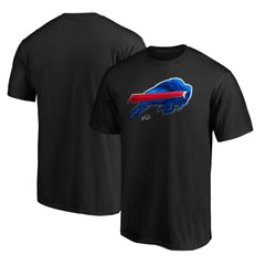 Buffalo Bills Midnight Mascot Team Logo T-Shirt - Black - NFL