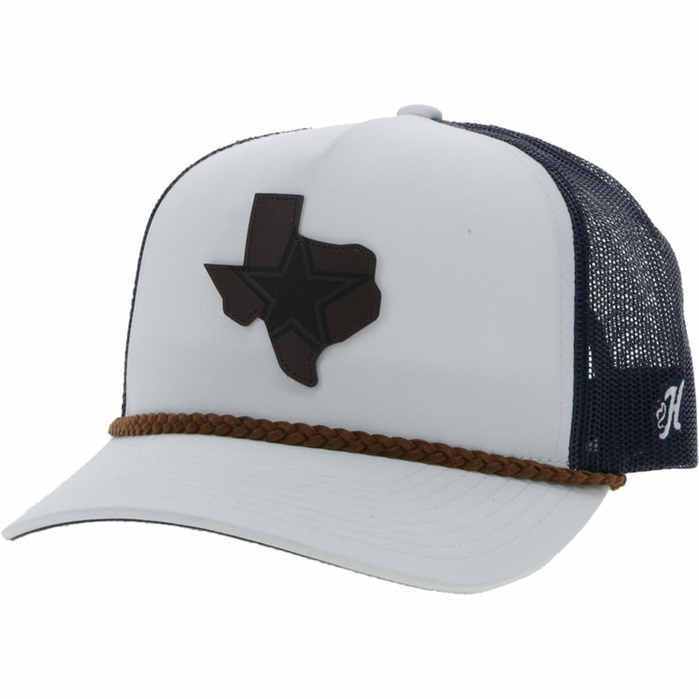 Dallas Cowboys HOOey State Patch Trucker Snapback Hat - White/Navy - NFL