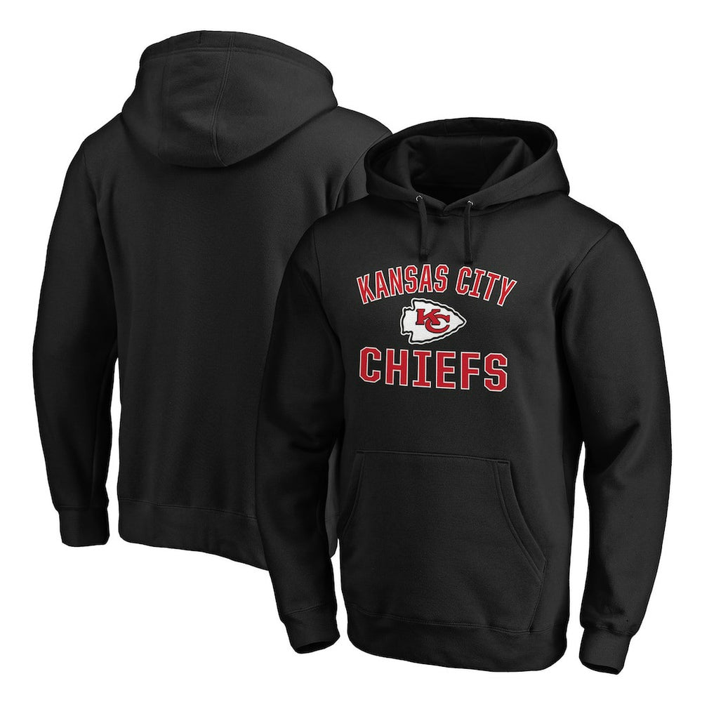Kansas City Chiefs Victory Arch Team Fitted Pullover Hoodie - Black - NFL