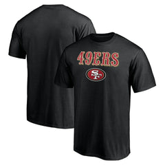 San Francisco 49ers Logo Team Lockup T-Shirt - Black - NFL