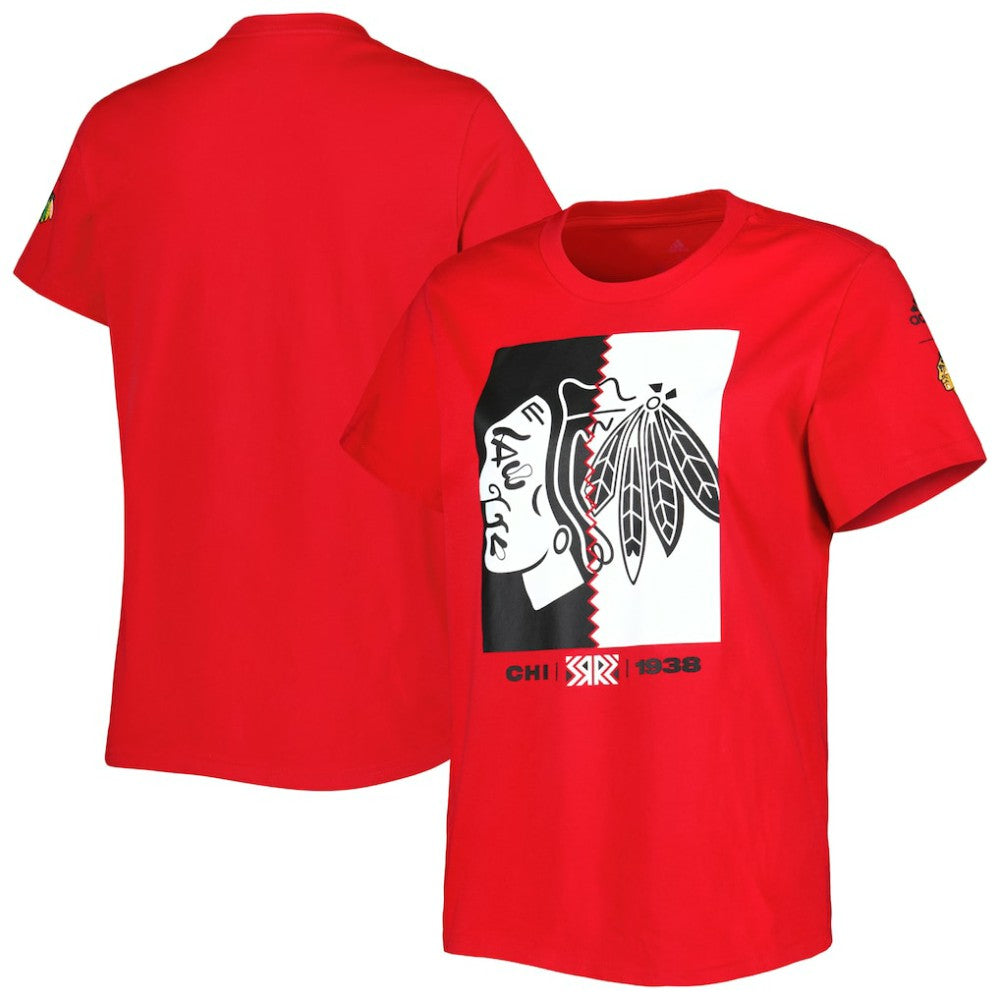 Chicago Blackhawks adidas Women's Reverse Retro Fresh T-Shirt - Red | Adidas Clearance