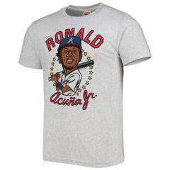 Ronald Acuna Jr. Atlanta Braves Homage Caricature Tri-Blend T-Shirt Near Me