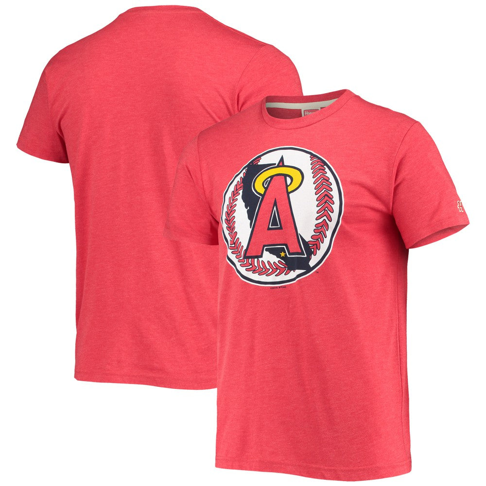 Los Angeles Angels Homage Hand-Drawn Logo Tri-Blend T-Shirt Discount