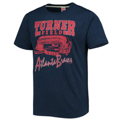 Atlanta Braves Homage Stadium Tri-Blend T-Shirt Outlet
