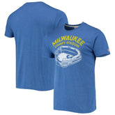 Milwaukee Brewers Homage Milwaukee County Stadium Tri-Blend T-Shirt Online
