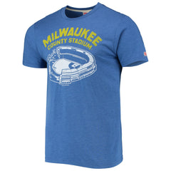 Milwaukee Brewers Homage Milwaukee County Stadium Tri-Blend T-Shirt Online
