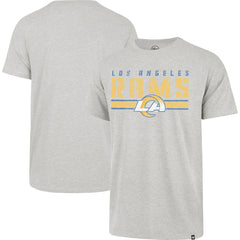 Los Angeles Rams '47 Stripe Thru Franklin T-Shirt - Heathered Gray - 47 brand