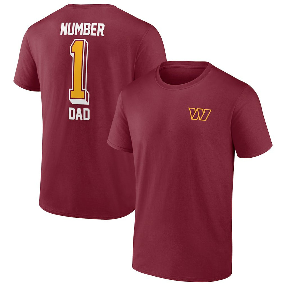 Washington Commanders Team #1 Dad T-Shirt - Burgundy - Fanatics
