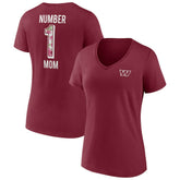 Washington Commanders Women's Team Mother's Day V-Neck T-Shirt - Burgundy - Fanatics