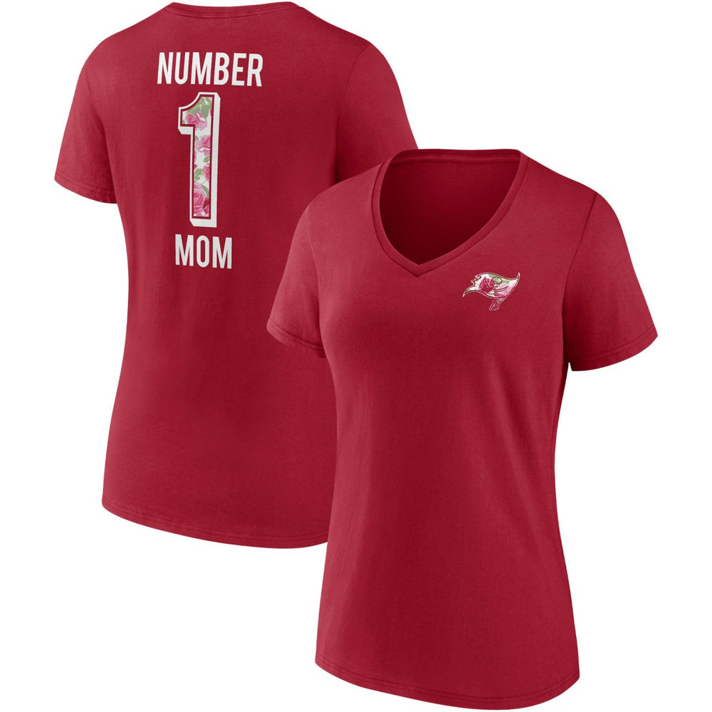 Tampa Bay Buccaneers Women's Team Mother's Day V-Neck T-Shirt - Red - Fanatics