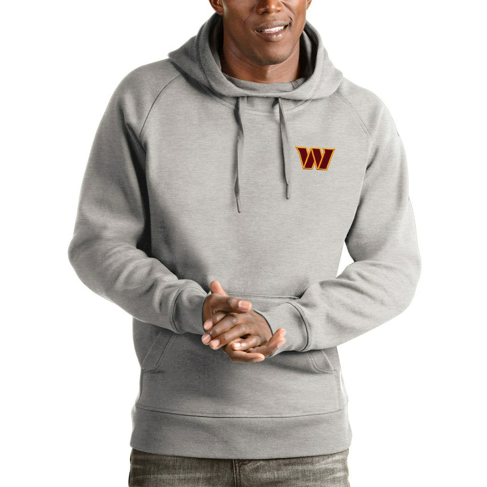 Washington Commanders Antigua Victory Pullover Hoodie - Heathered Gray - NFL