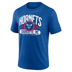 Charlotte Hornets Badge of Honor Tri-Blend T-Shirt Royal
