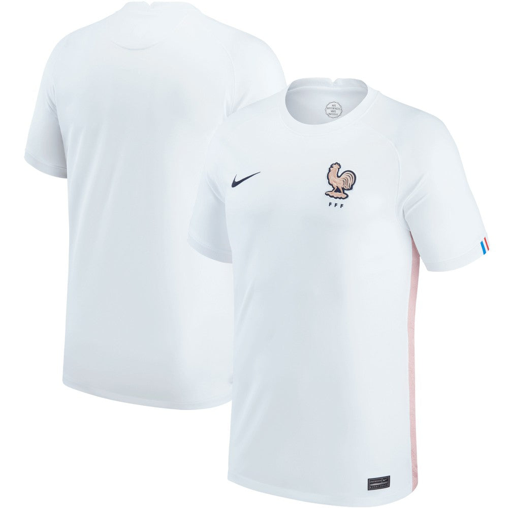 Nike - France Women's National Team Youth 2022/23 Away Replica Blank Jersey - White