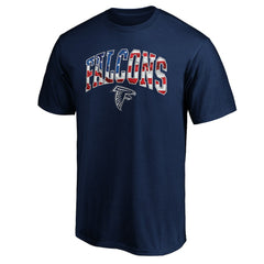 Atlanta Falcons Banner Wave Logo T-Shirt - Navy - NFL