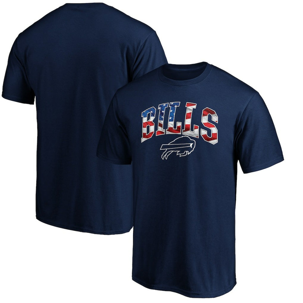 Buffalo Bills Banner Wave Logo T-Shirt - Navy - NFL