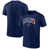 Dallas Cowboys Banner Wave Logo T-Shirt - Navy - NFL