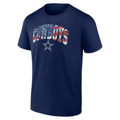 Dallas Cowboys Banner Wave Logo T-Shirt - Navy - NFL