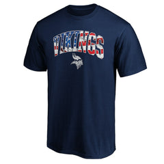 Minnesota Vikings Banner Wave Logo T-Shirt - Navy - NFL
