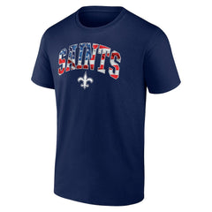 New Orleans Saints Banner Wave Logo T-Shirt - Navy - NFL