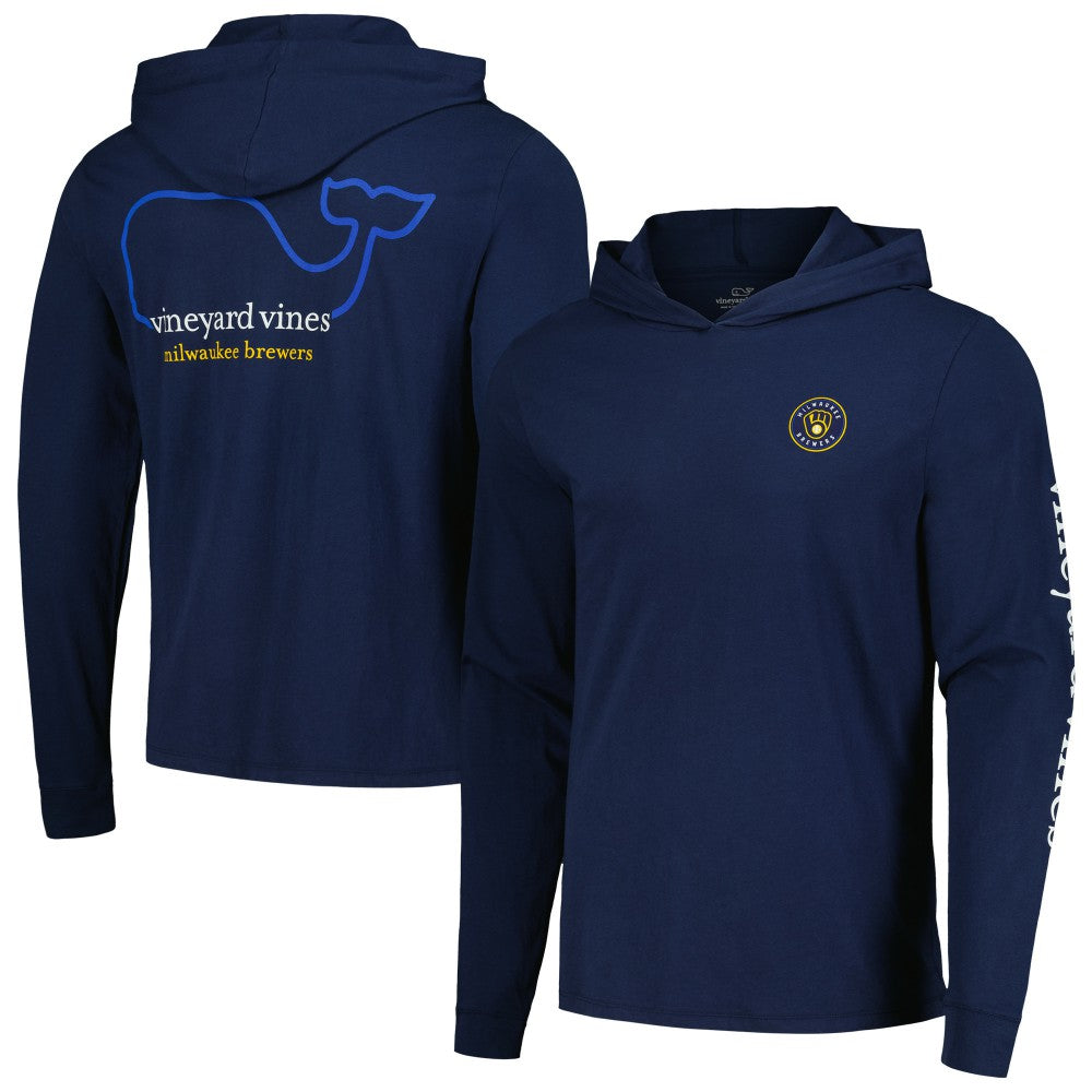 Milwaukee Brewers Vineyard Vines Long Sleeve Hoodie T-Shirt Discount