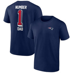 New England Patriots Number One Dad T-Shirt - Navy - NFL