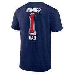 New England Patriots Number One Dad T-Shirt - Navy - NFL