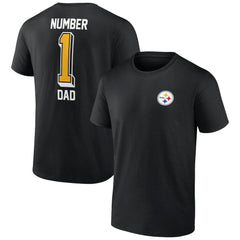 Pittsburgh Steelers Number One Dad T-Shirt - Black - NFL