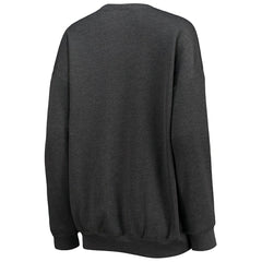 Washington Commanders WEAR by Erin Andrews Women's Oversized Fleece Pullover Sweatshirt - Heathered Charcoal - NFL