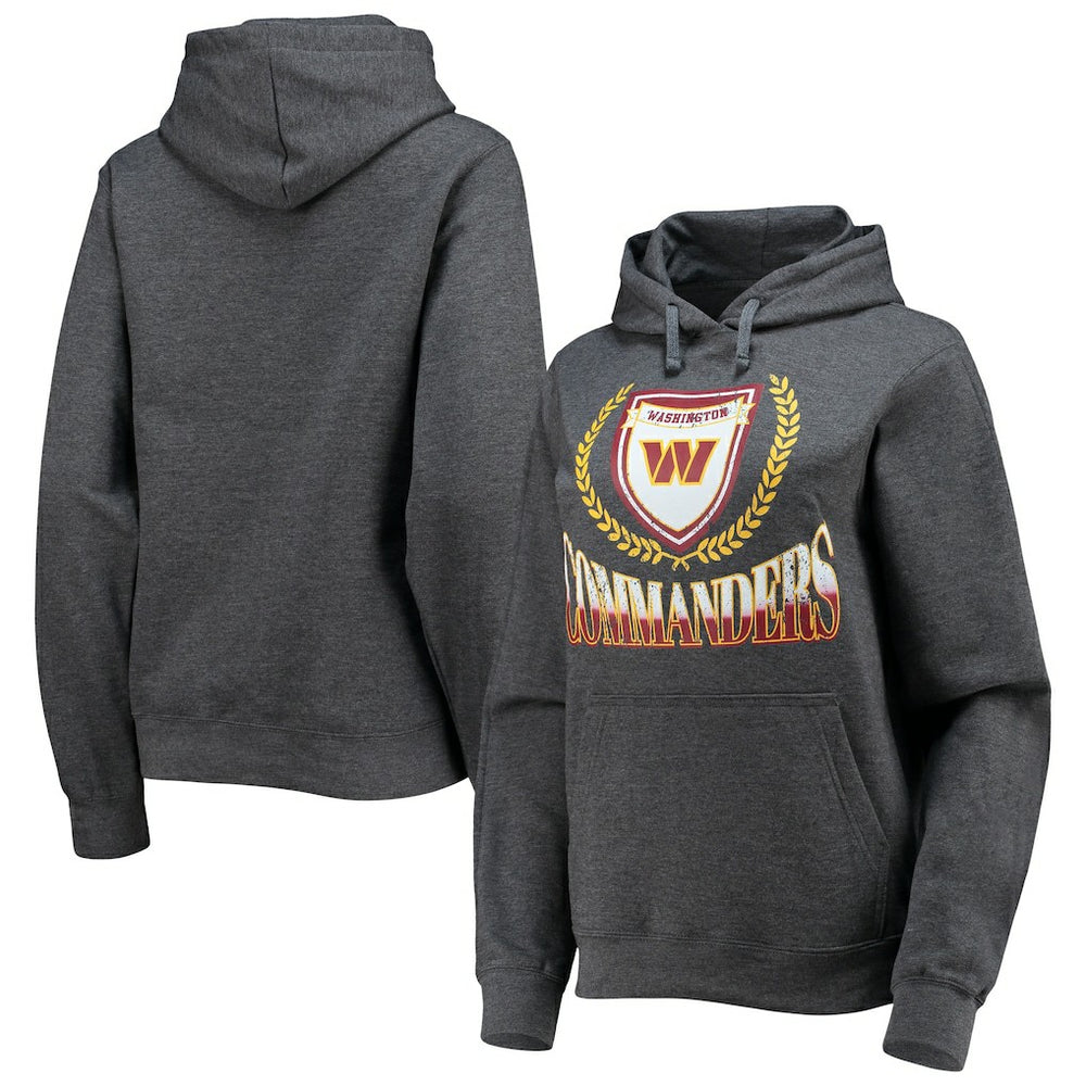 Washington Commanders WEAR by Erin Andrews Women's Fleece Pullover Hoodie - Heathered Gray - NFL