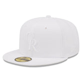 Colorado Rockies New Era White on White 59FIFTY Fitted Hat Discount