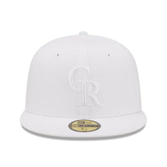 Colorado Rockies New Era White on White 59FIFTY Fitted Hat Discount