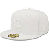Cincinnati Reds New Era White on White 59FIFTY Fitted Hat Online