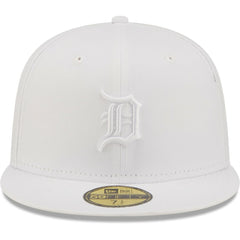 Detroit Tigers New Era White on White 59FIFTY Fitted Hat Outlet