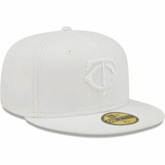 Minnesota Twins New Era White on White 59FIFTY Fitted Hat Discount