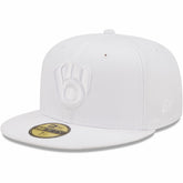 Milwaukee Brewers New Era White on White 59FIFTY Fitted Hat Near Me