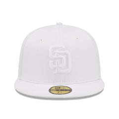 San Diego Padres New Era White on White 59FIFTY Fitted Hat Outlet